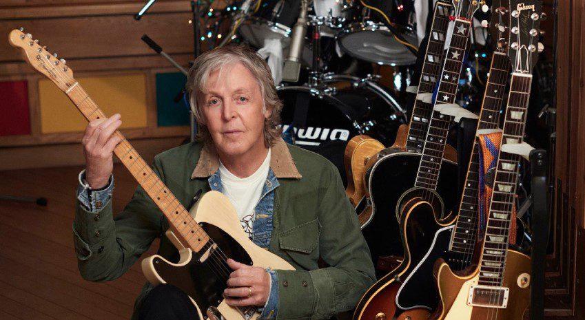 La collezione di chitarre di Paul McCartney ha sempre avuto alcuni esemplari interessanti nel corso degli anni. Immagine: Universal Music Group. Autore: Mary McCartney