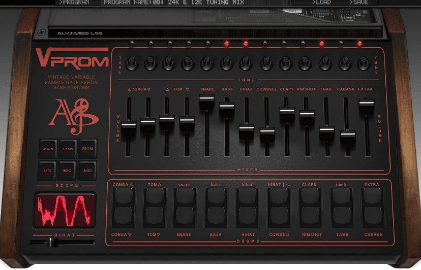 L'eccellente VProm di Alyjames Lab, una fantastica emulazione di LinnDrum