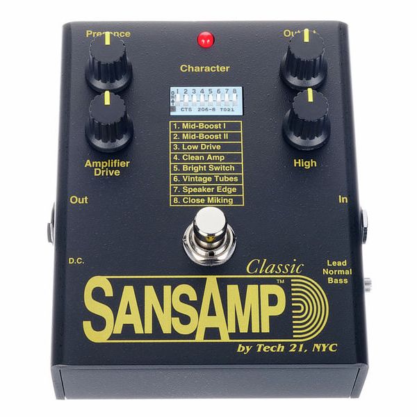 Tech 21 SansAmp Classic: suoni di amplificatori classici accessibili con un semplice switch