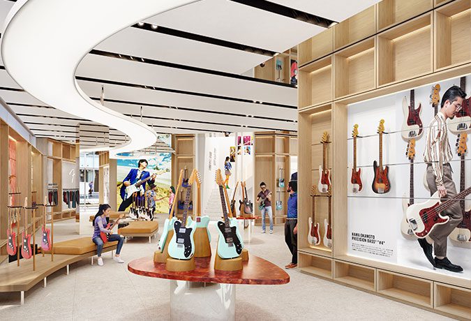 All'interno del Fender Tokyo Flagship Store