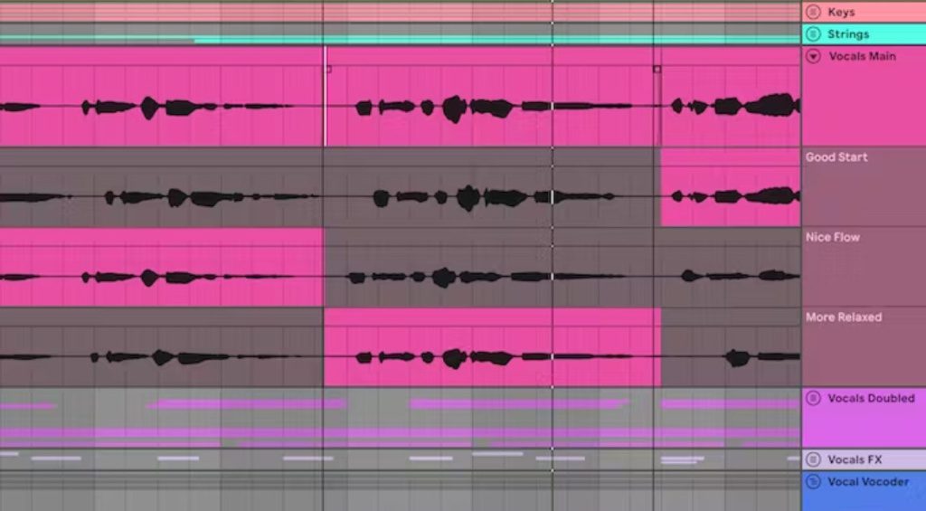 Come editare le voci in Ableton - Comping