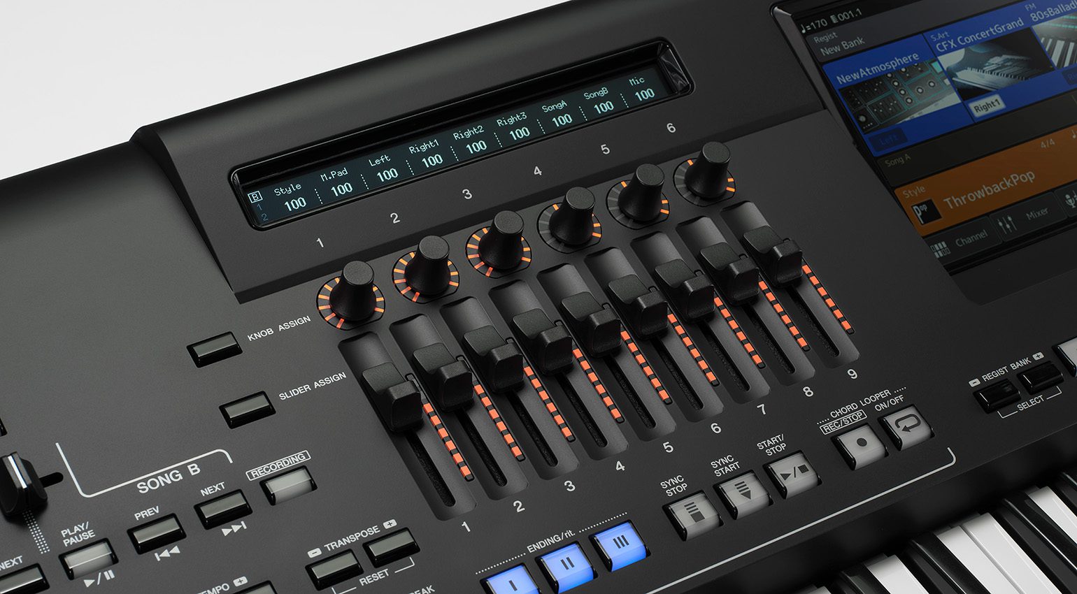 Yamaha Genos2 - Fader