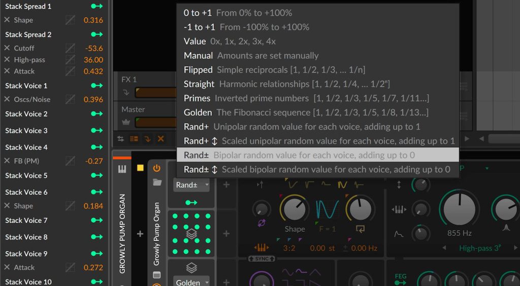 Voice Stacking in Bitwig Studio 5.1