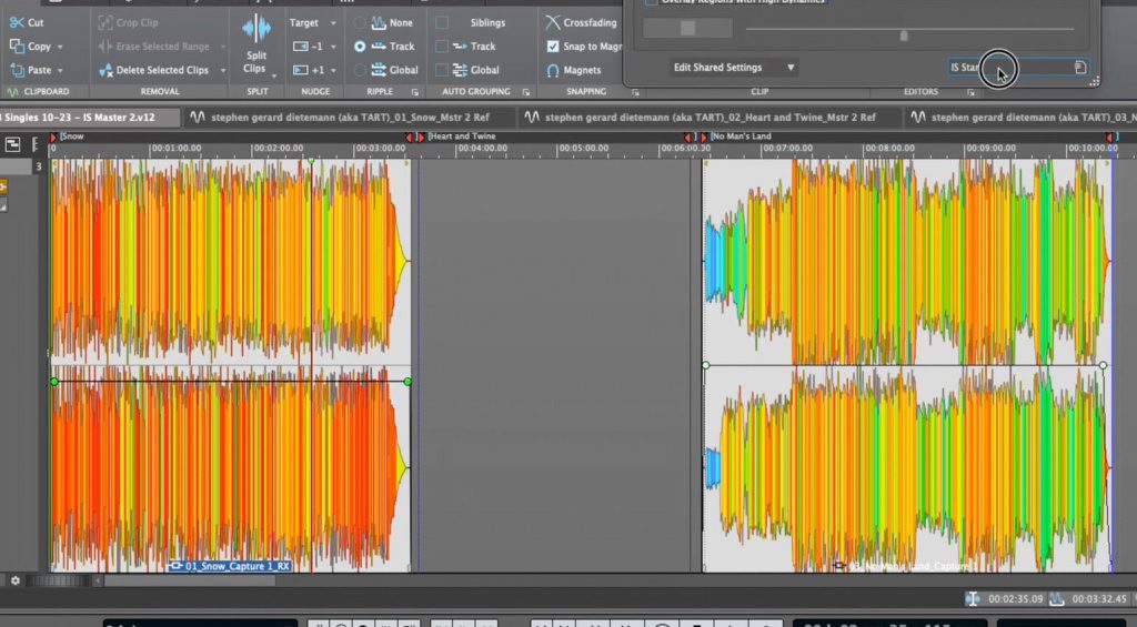 Forme d'onda rainbow in WaveLab 12