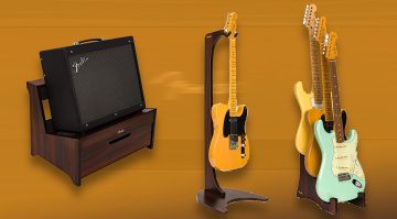 Collezione Fender Gear Forniture: eleganti supporti in legno