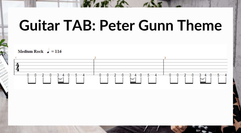 TAB per Chitarra: Il Tema di Peter Gunn