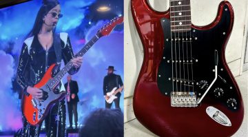 Fender H.E.R. Custom Chrome Red Stratocaster al Super Bowl LVIII
