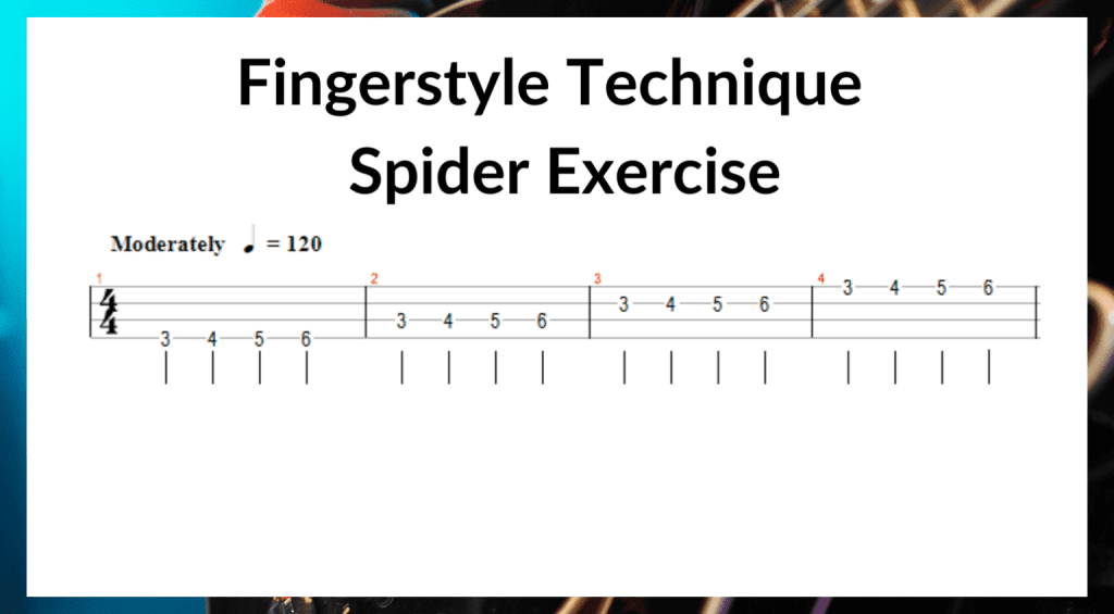 Tecniche per la mano destra – Esercizio del ragno