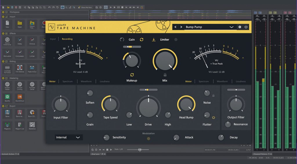 Magix Sound Forge Pro 18 contiene effetti per il sound design, il mixaggio e il mastering