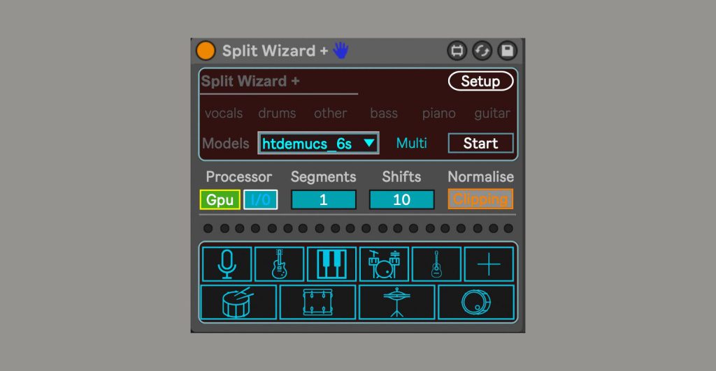 Split Wizard 1.0 divide l'audio in stem separate