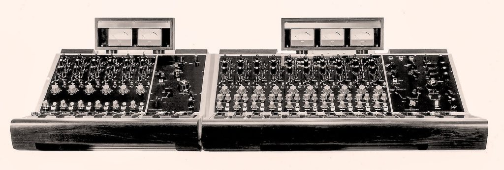 Una console Neve a transistor con fader EMT, 1964