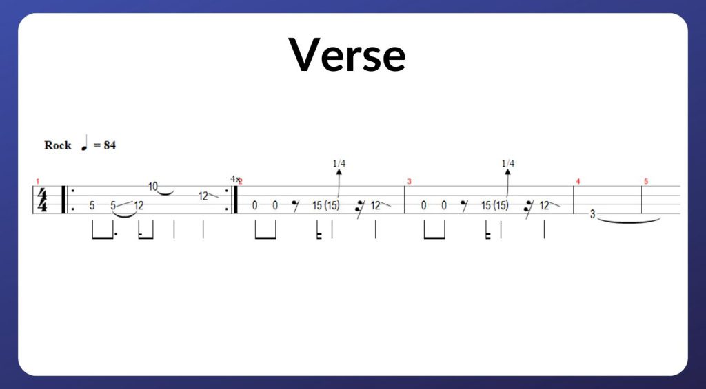 Come Together: tutorial per basso - Strofa