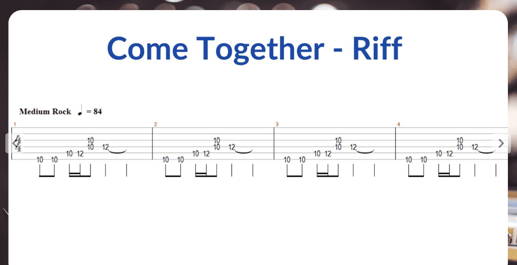 Canzoni dei Beatles per principianti - Riff di Come Together