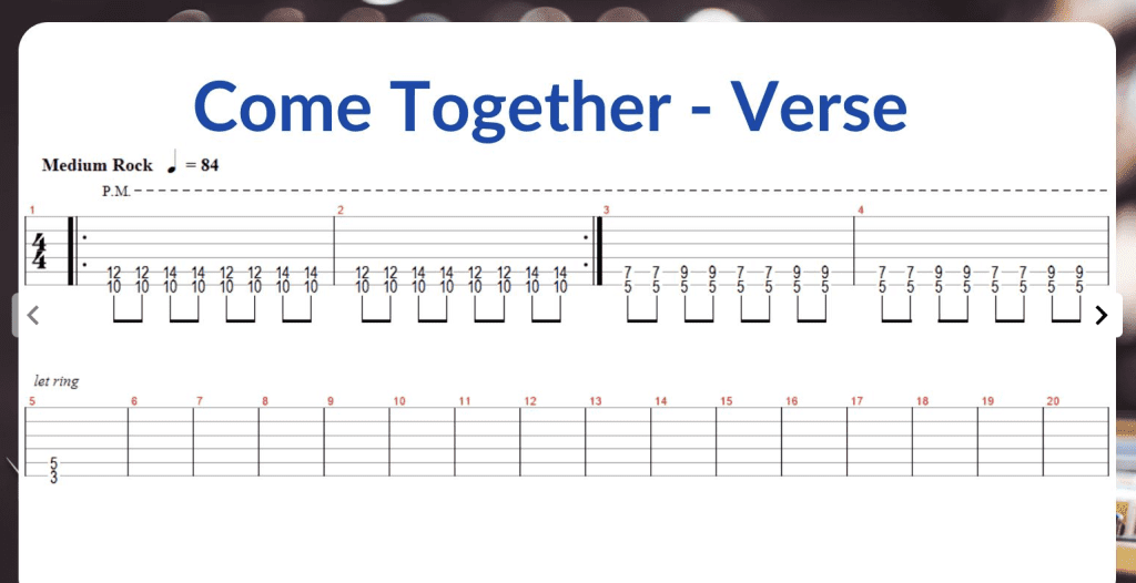 Canzoni dei Beatles per principianti - Strofa di Come Together