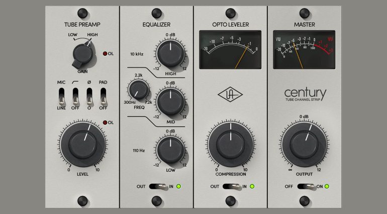 Universal Audio Century Tube Channel Strip Plugin gratis per un breve periodo!