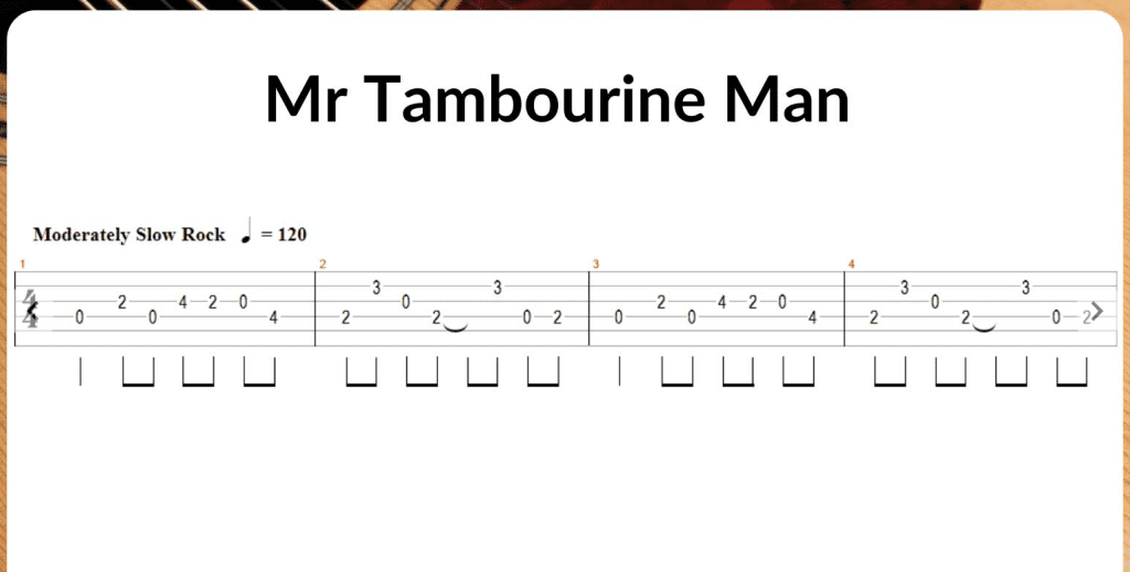 Riff di chitarra a 12 corde - Mr. Tambourine Man