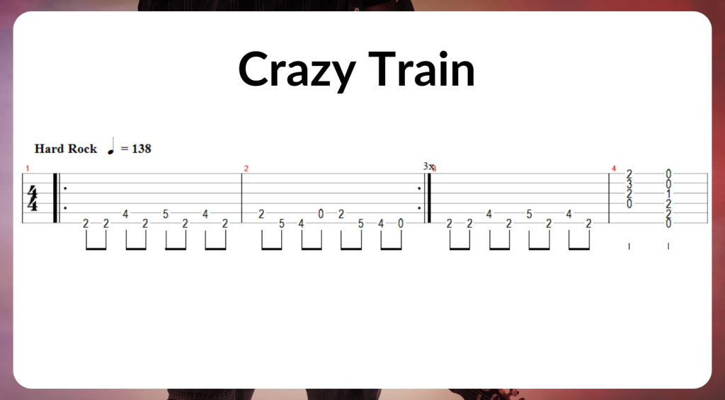 Crazy Train - Aumentare la Velocità sulla Chitarra