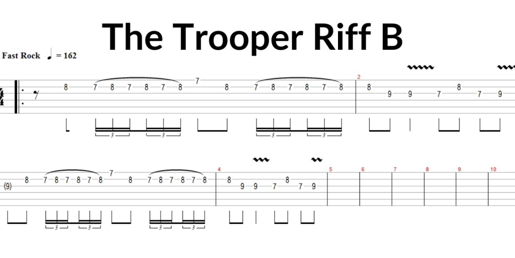 The Trooper Riff B - Aumentare la Velocità sulla Chitarra