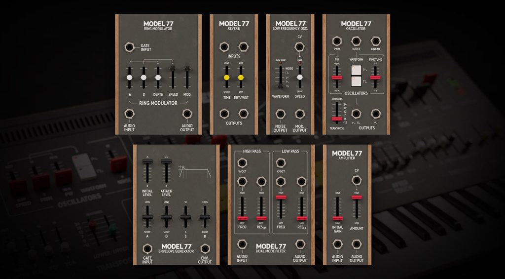 Il Model 77 contiene moduli per Softube Modular ...