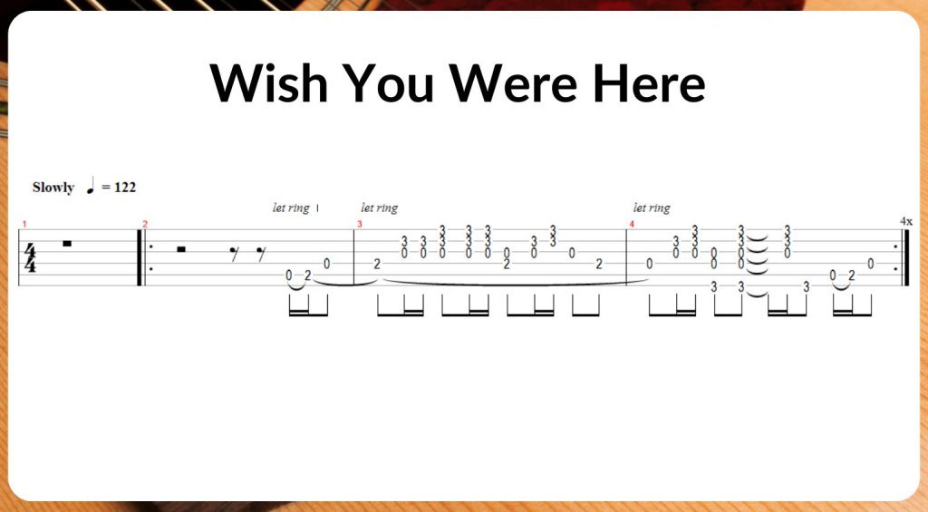 Riff di chitarra a 12 corde - Wish You Were Here