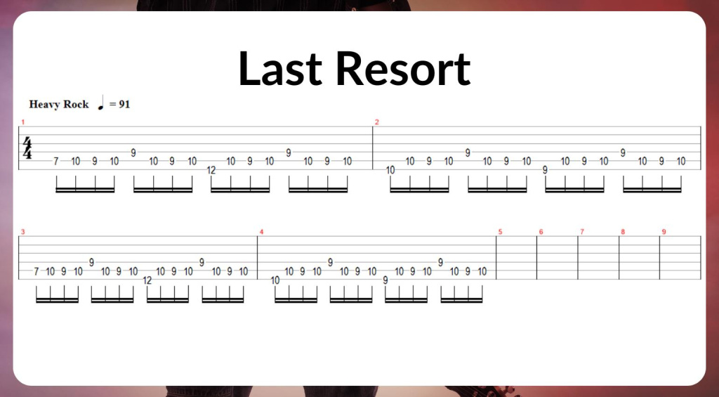 Last Resort - Aumentare la Velocità sulla Chitarra