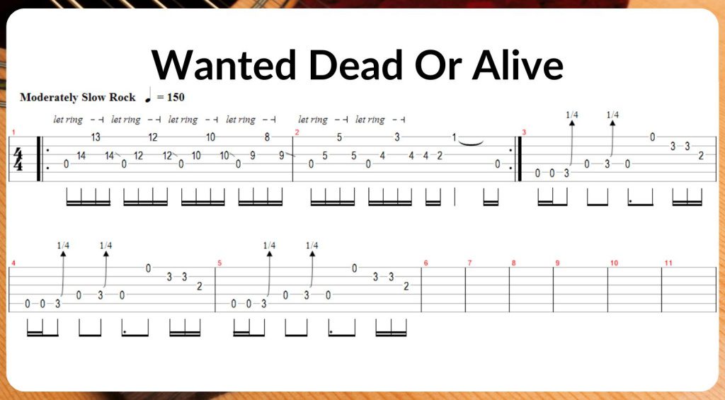 Riff di chitarra a 12 corde - Wanted Dead Or Alive