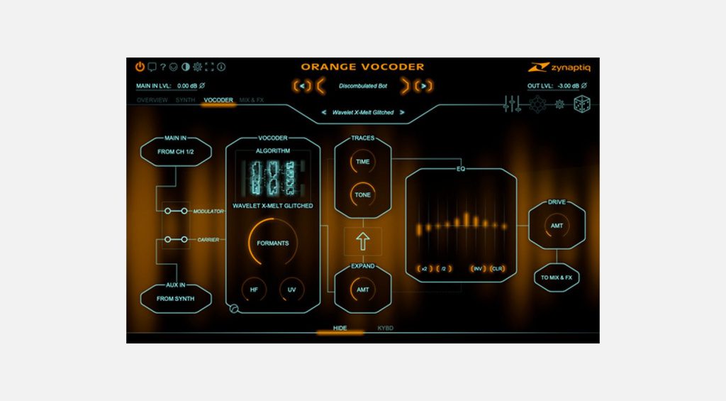 Zynaptiq Orange Vocoder IV è un potente processore vocoder