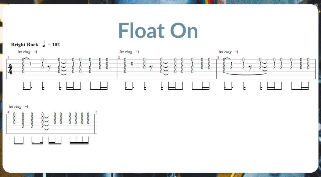 Riff di chitarra indie - Float On