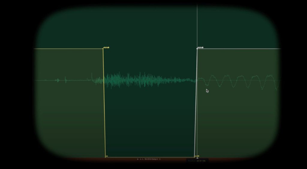 De-essing manuale in Logic Pro. 