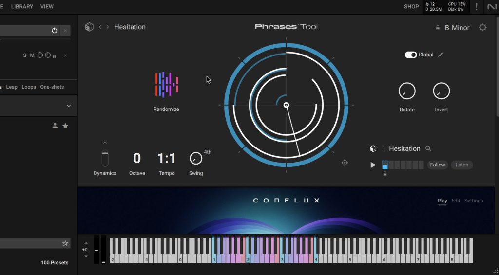 Il Phrase Tool e il Chord Tool possono essere personalizzati in dettaglio secondo i propri bisogni