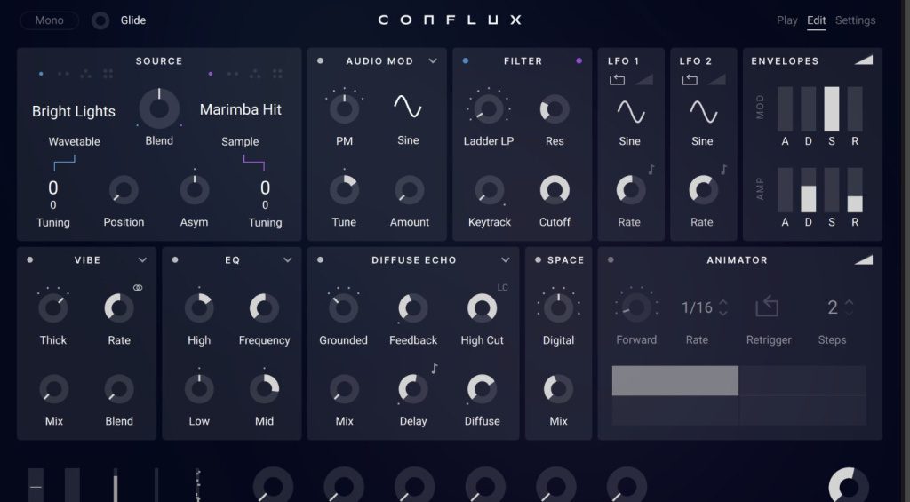 Vista dettagliata di Conflux in Native Instruments Komplete 15