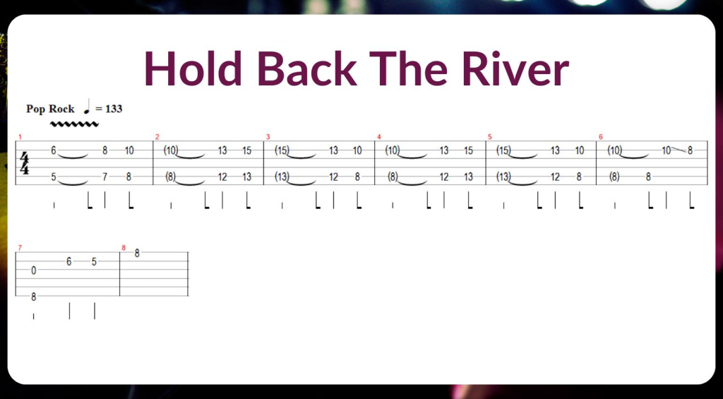 5 canzoni pop - Hold Back The River