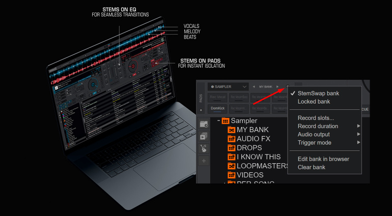 Atomix VirtualDJ 2025 presenta il sorprendente sampler StemSwap