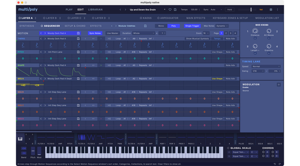 Korg multi/poly native: motion sequencing