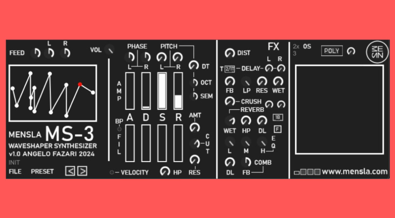 Mensla MS-3: sintetizzatore waveshaping freeware - potente, creativo e gratuito!