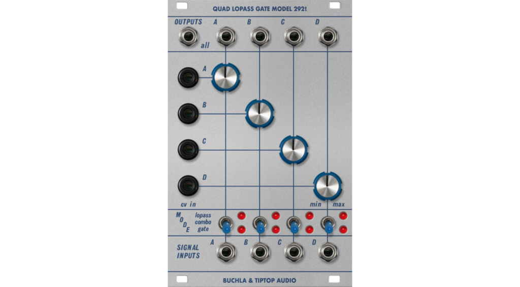 Tiptop Audio European Quad Lopass Gate Model 292t