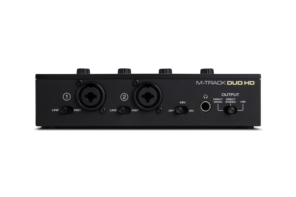 Le connessioni sulla parte anteriore della M-Track Duo HD