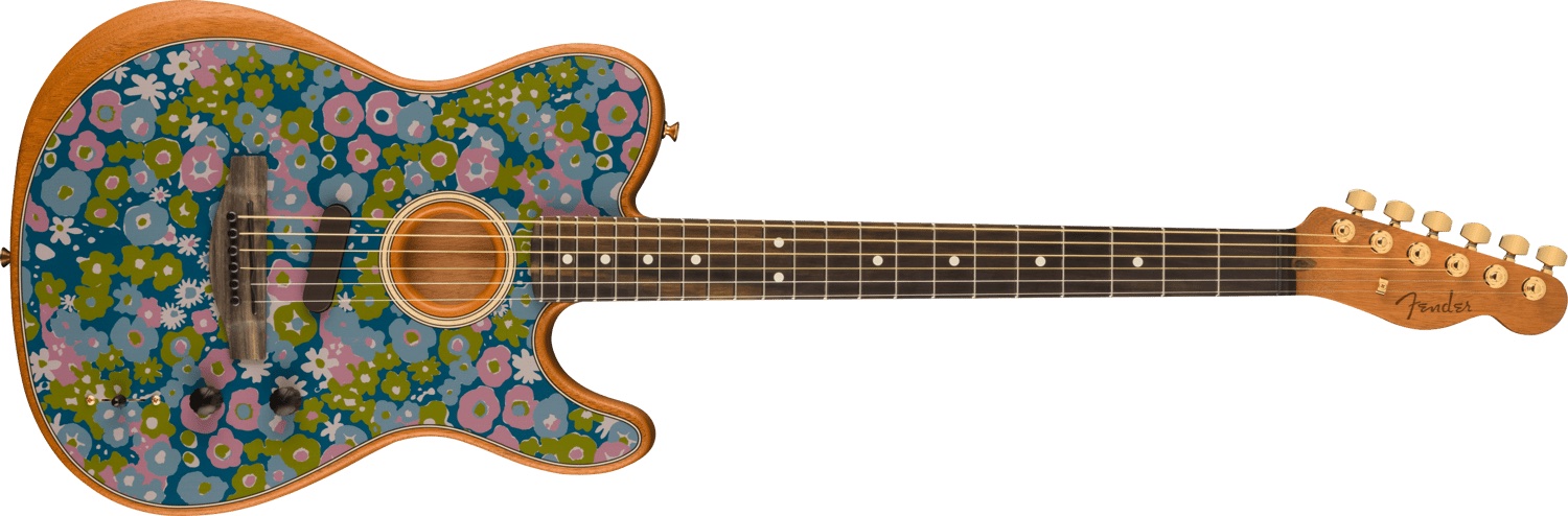 Fender Japan Blue Flower Acoustasonic Telecaster