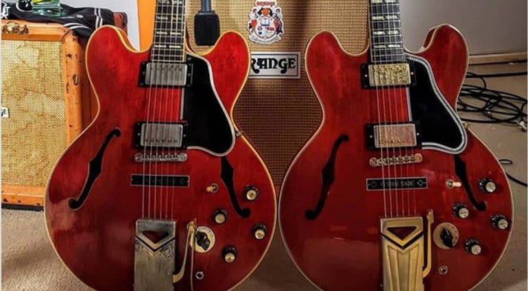 La Gibson ES-345 del 1962 e la Gibson Marcus Lee King signature ES-345