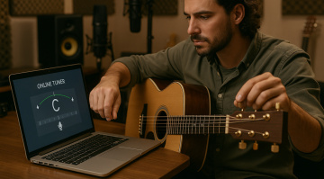Accordatore online: come accordare la chitarra con un microfono