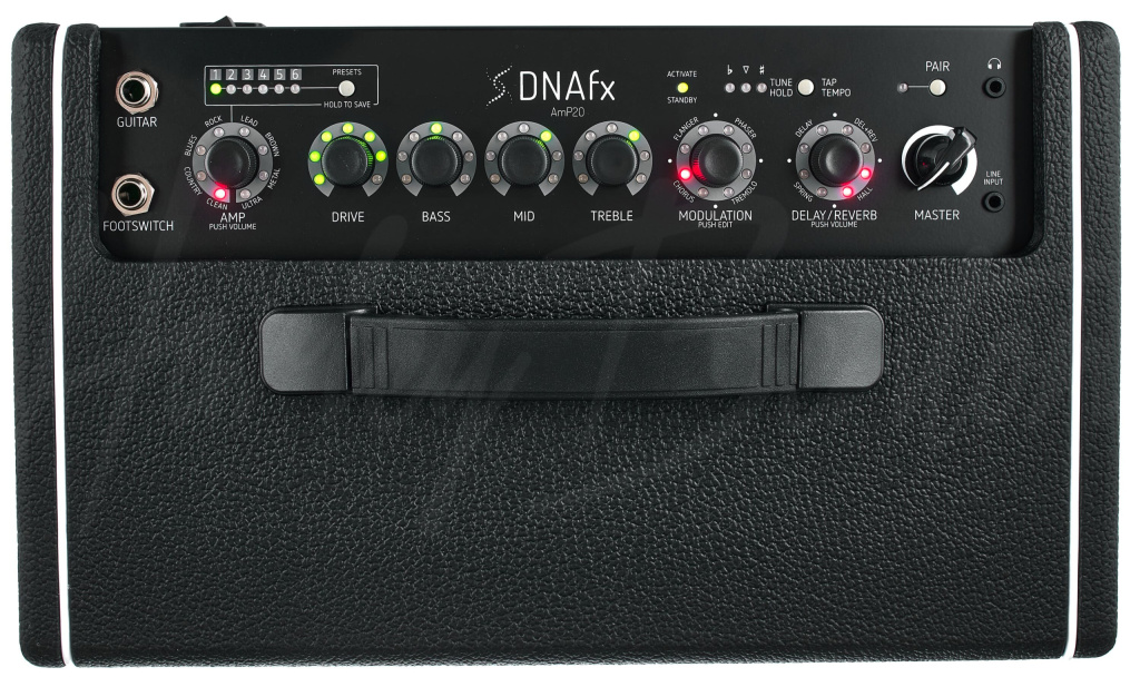 Pannello di controllo dell’Harley Benton DNAFX AmP20