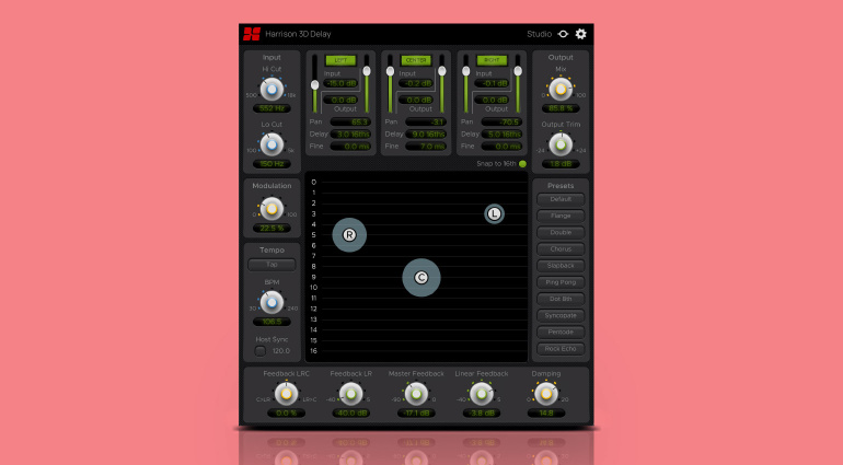 Harrison 3D Delay: delay gratuito per la tua DAW